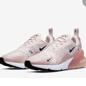 Nike Pink and White Air Max 270 Sneakers (Rare Color)